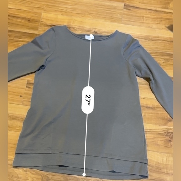 J.Jill Pure Harmony M Sweatshirt With Pockets Mushroom Green - Picture 6 of 8